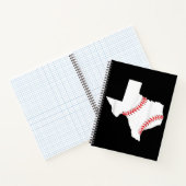 Texas Baseball State grappig Texas Baseball Notitieboek (Binnen)