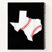 Texas Baseball State grappig Texas Baseball Notitieboek (Achterkant)