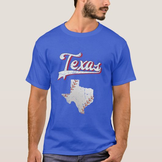 Texas Baseball T Game Day  Ranger Distresse T-shirt (Voorkant)
