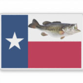Texas Bass Flag Sticker (Voorkant)