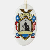 Texas Battleship Emblem Retro Keramisch Ornament (Rechts)