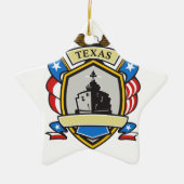 Texas Battleship Emblem Retro Keramisch Ornament (Voorkant)