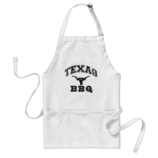 Texas BBQ Custom Black Logo Standaard Schort (Voorkant)