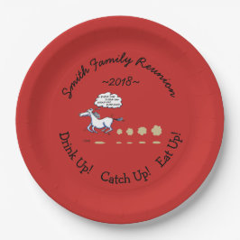 Texas BBQ Family Reunion Funny Western Theme Papieren Bordje