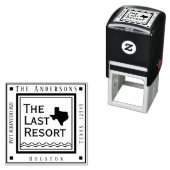 Texas Beach Cottage retour adres plein Zelfinktende Stempel (In situ)