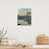 Texas Beach Sunrise, Scripture Verse, psalm 118:24 Poster (Keuken)