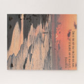 Texas Beach Sunrise, Verse van Psalm 118:24 Legpuzzel (Horizontaal)