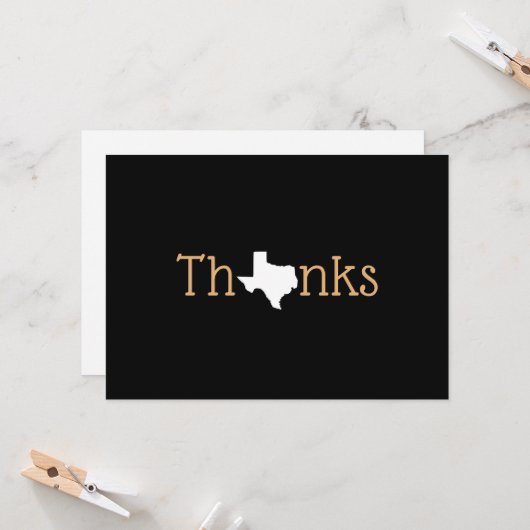 Texas Bedankt Lege Kaartenset Kaart (Voorkant / Achterkant in situ)