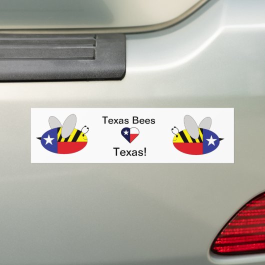 Texas Bee Bumpersticker (Op auto)