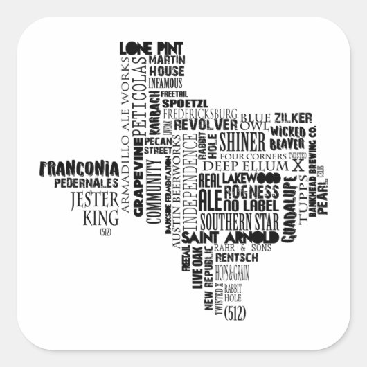 Texas Beer Lovers Sticker (Voorkant)