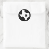 Texas Beer Paw Ronde Sticker (Tas)