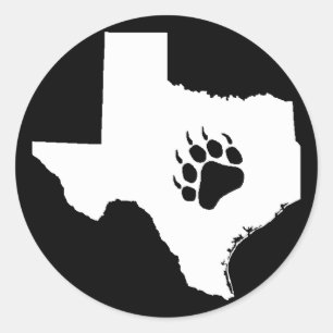 Texas Beer Paw Ronde Sticker