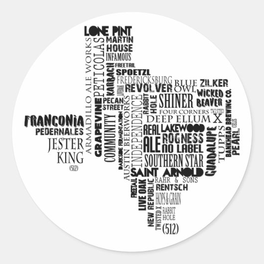 Texas Beer Sticker (Voorkant)
