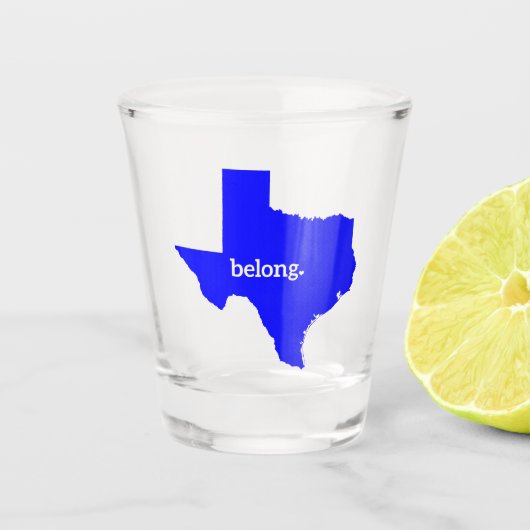 Texas Belong State Map Shot Glas (Voorkant)