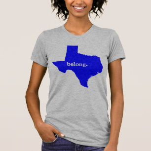 Texas Belong State Map T-shirt