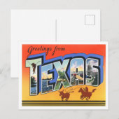 Texas  Big Letters Briefkaart (Voorkant / Achterkant)