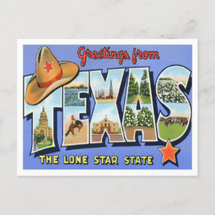 Texas  Big Letters Briefkaart