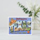 Texas  Big Letters Briefkaart (Staand voorkant)
