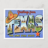 Texas  Big Letters Briefkaart (Voorkant)