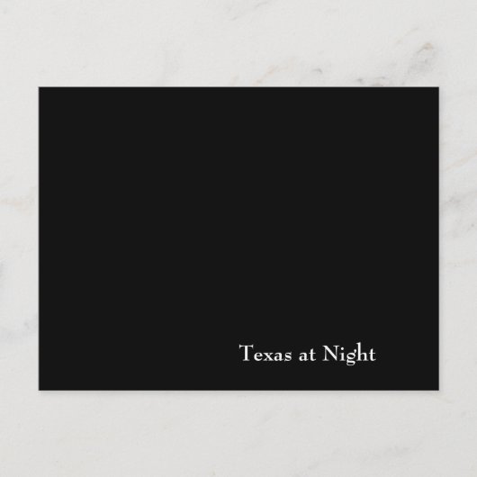 Texas bij nacht briefkaart (Voorkant)