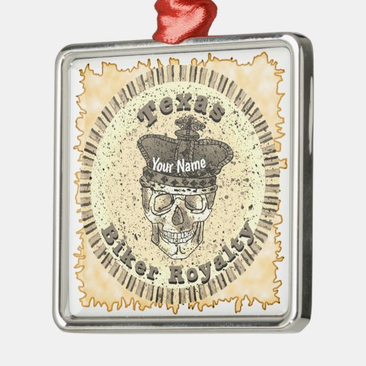 Texas Biker Metalen Ornament (Links)