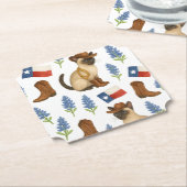 Texas Birthday Themed for Cat Lovers  Kartonnen Onderzetters (Gekanteld)