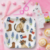 Texas Birthday Themed for Cat Lovers  Papieren Bordje (Feest)