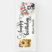 Texas Birthday Themed for Cat Lovers  Spandoek (Verticaal)