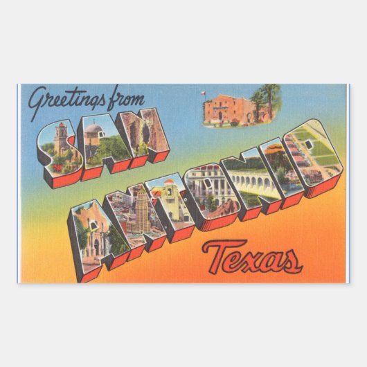 Texas, Blad van 4 San Antonio stickers (Voorkant)