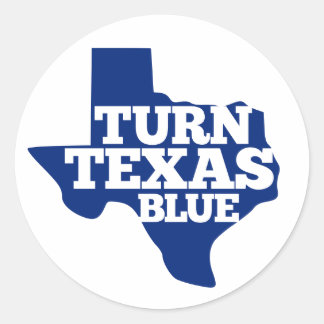 Texas Blauwe Kleur geven Ronde Sticker