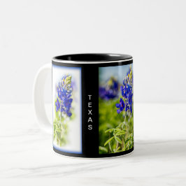 Texas Blauwe Klokjes Tweekleurige Koffiemok