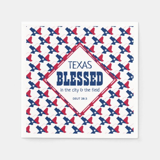 TEXAS BLESSED Independence Christelijk Party paper Servet (Voorkant)