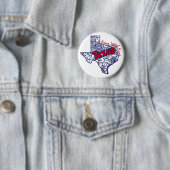 Texas Bloem Doodles   Ronde Button 5,7 Cm (In situ)