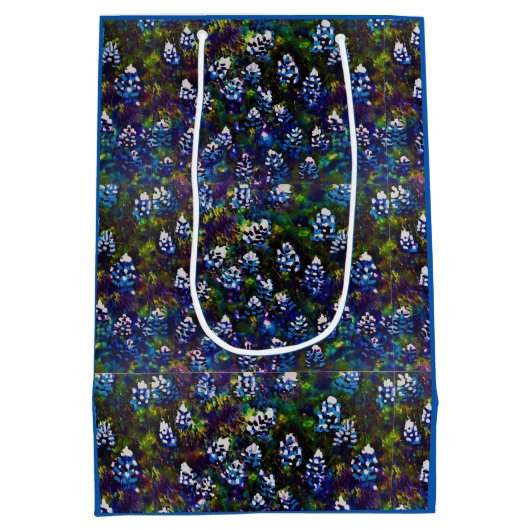 Texas Blue Bonnet Blitz Design Medium Cadeauzakje (Achterkant)