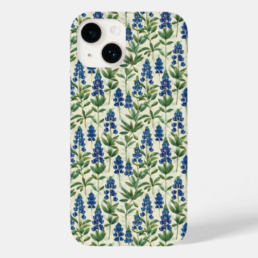 Texas Blue Bonnet Flower Floral iPhone Case (Achterkant)