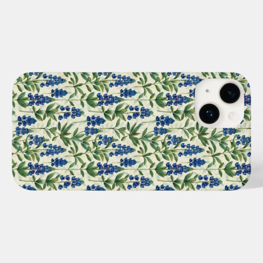 Texas Blue Bonnet Flower Floral iPhone Case (Achterkant (horizontaal))
