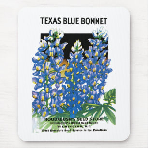 Texas Blue Bonnet Seed Packet Label Muismat