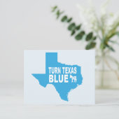 Texas Blue Briefkaart | Stemming-democraat (Staand voorkant)