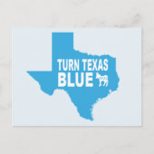 Texas Blue Briefkaart | Stemming-democraat (Voorkant)