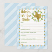 Texas Blue Gold-advies voor het spel met de bride Advieskaart (Voorkant / Achterkant)
