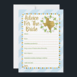 Texas Blue Gold-advies voor het spel met de bride  Advieskaart<br><div class="desc">Een blauw en goud Texas State Bridal Advice spel voor de bruid om te worden.</div>