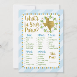 Texas Blue Gold wat er in je Purse Shower Game zit