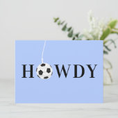 Texas Blue Soccer Pinata Party Wenskaart Kaart (Staand voorkant)