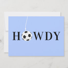 Texas Blue Soccer Pinata Party Wenskaart Kaart