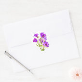 Texas Bluebells Eustoma Russellianum Waterverf Ronde Sticker (Envelop)