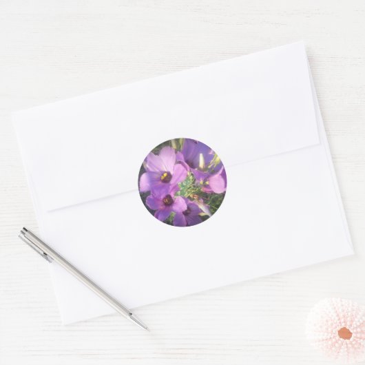 Texas Bluebells Ronde Sticker (Envelop)