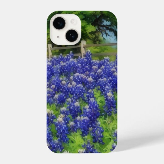 Texas Bluebonnet Art Blue Flower iPhone Hoesje (Achterkant)