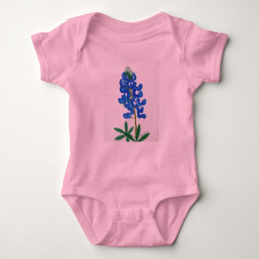 Texas Bluebonnet Baby Bodysuit (Voorkant)