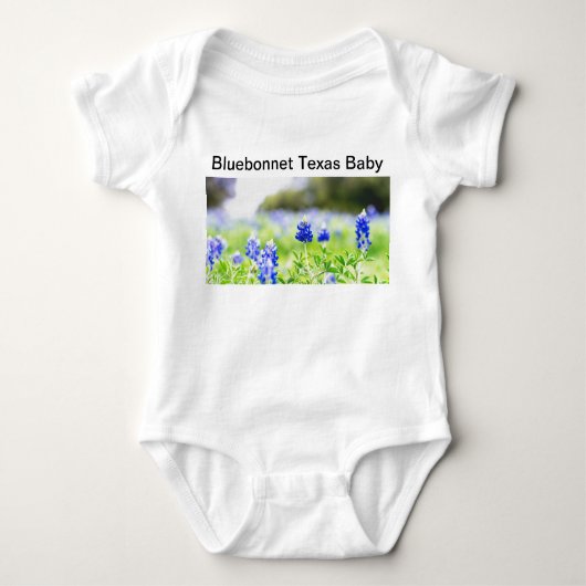Texas Bluebonnet Baby Bodysuit Onsie Newborn (Voorkant)