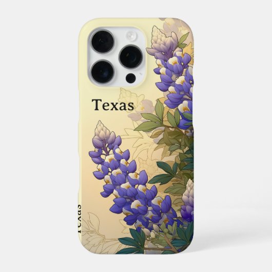 Texas Bluebonnet Bagage Label iPhone Hoesje (Achterkant)